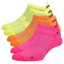 Zen Core Sneaker Füßlinge 6 Paare, Größe 35-37 und 38-41 für Damen, kurze Socken, Sport&Freizeit, Laufsocken, Fitness, Fahrradfahren, Running Socken, Atmungsaktiv, Gepolstert, Antiblasen von Zen Core