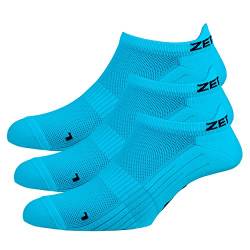 Zen Core blaue Sneaker Füßlinge 3, 6, 12 Paare, Größe 40-43 und 44-47 für Herren, kurze Socken, Sport&Freizeit, Laufsocken, Fitness, Fahrradfahren, Running Socken, Atmungsaktiv, Antiblasen von Zen Core
