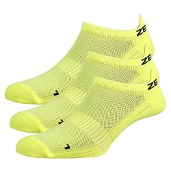 Zen Core gelbe Sneaker Füßlinge 3, 6, 12 Paare, Größe 40-43 und 44-47 für Herren, kurze Socken, Sport&Freizeit, Laufsocken, Fitness, Fahrradfahren, Running Socken, Atmungsaktiv, Antiblasen von Zen Core