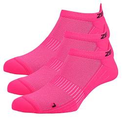 Zen Core pinke Sneaker Füßlinge 3, 6, 12 Paare, Größe 35-37 und 38-41 für Damen, kurze Socken, Sport&Freizeit, Laufsocken, Fitness, Fahrradfahren, Running Socken, Atmungsaktiv, Gepolstert, Antiblasen von Zen Core