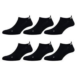 Zen Core schwarze Sneaker Füßlinge 3, 6, 12 Paare, Größe 35-37 und 38-41 für Damen, kurze Socken, Sport&Freizeit, Laufsocken, Fitness, Fahrradfahren, Running Socken, Atmungsaktiv, Gepolstert von Zen Core