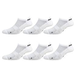 Zen Core weiße Sneaker Füßlinge 3, 6, 12 Paare, Größe 35-37 und 38-41 für Damen, kurze Socken, Sport&Freizeit, Laufsocken, Fitness, Fahrradfahren, Running Socken, Atmungsaktiv, Gepolstert von Zen Core