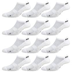 Zen Core weiße Sneaker Füßlinge 3, 6, 12 Paare, Größe 40-43 und 44-47 für Herren, kurze Socken, Sport&Freizeit, Laufsocken, Fitness, Fahrradfahren, Running Socken, Atmungsaktiv von Zen Core