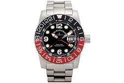 Zeno-Watch - Armbanduhr - Herren - Airplane Diver Quartz GMT Points (Dual Time). Black/red - 6349Q-GMT-a1-7M von Zeno Watch Basel
