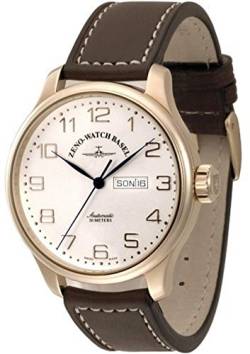 Zeno Watch Basel Herren Uhr Analog Automatik mit Leder Armband 8554DD-PGR-f2 von ZENO-WATCH BASEL