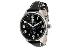 Zeno Watch Basel Herren Uhr Analog Quarz mit Leder Armband 6221-8040Q-a1 von ZENO-WATCH BASEL