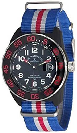 Zeno Watch Basel Herren Uhr Analog Quarz mit Nylon Armband 6594Q-a17-Nato-43 von Zeno Watch Basel