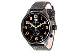 Zeno Watch Basel Herren Uhr Analog Quarz mit Vergoldet Armband 6221-8040Q-bk-a15 von ZENO-WATCH BASEL