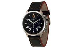 Zeno Watch Basel Herrenuhr Analog Quarz mit Leder Armband 6302-5030Q-a15 von ZENO-WATCH BASEL