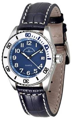 Zeno-Watch Damenuhr - Diver Ceramic Medium Size - Blue - 6642-515Q-s4 von Zeno Watch Basel