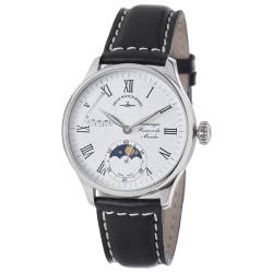 Zeno Herrenuhr 6274PRL-I2-ROM Godat Silber Mondphase Zifferblatt von Zeno