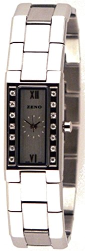 Zeno-Watch Damenuhr - Baguette 14 Swarowski Crystalls - 8113Q-c3M von Zeno