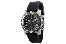 Zeno-Watch Herrenuhr - Airplane Diver Quartz Chronograph Numbers, Black/Green - 6349Q-Chrono-a1-8 von Zeno