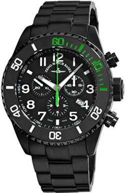 Zeno-Watch Herrenuhr - Diver Ceramic Chrono Black&Green - 6492-5030Q-bk-a1-8M von Zeno