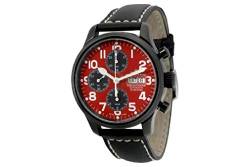 Zeno-Watch Herrenuhr - NC Pilot Chrono red&Black - 9557TVDD-bk-b71 von Zeno