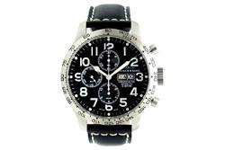 Zeno-Watch Herrenuhr - Oversized Pilot Tachymeter Chrono DD Tachymeter - 8557TVDDT-a1 von Zeno