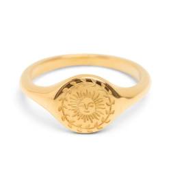 Zentana Siegelring Sonne – Ring 18K Gold – Sonnenschein von Zentana