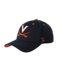 Zephyr NCAA Virginia Cavaliers Mens Stretch Fitted Hat Team Color, Virginia Cavaliers Navy, Medium von Zephyr