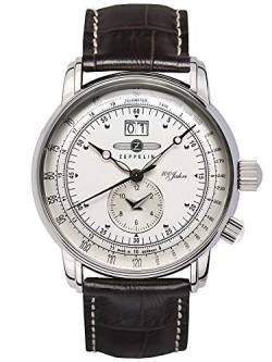 Zeppelin Herren-Armbanduhr Analog Quarz Edelstahl Leder Braun 7640-1 von Zeppelin