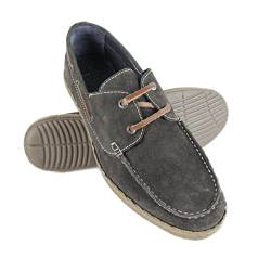 Zerimar Herren Leder Mokassins | Herren Sommer Mokassins | Herren Mokassins Schuhe | Herren Bootsschuhe | Herren Nautik | Farbe Grau | Größe 42 von Zerimar