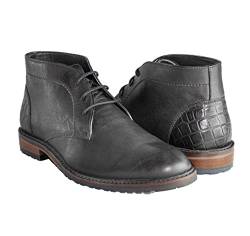 Zerimar Herrenstiefel | Lederstiefel für Herren | Freizeitschuhe für Herren | Stiefeletten aus Leder | Winterstiefeletten für Herren | Farbe Schwarz Größe 44 von Zerimar