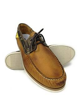 Zerimar Leder Bootsschuhe für Herren | Nautische Herren Sommer | Nautische Schuhe Mann | Mokassins Mann | Farbe: Leder | Massnahmen: 46 von Zerimar