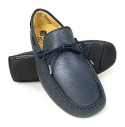 Zerimar Leder Bootsschuhe für Herren | Nautische Herren Sommer | Nautische Schuhe Mann | Mokassins Mann | Farbe: Marine blau | Massnahmen: 45 von Zerimar