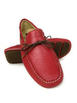 Zerimar Leder Bootsschuhe für Herren | Nautische Herren Sommer | Nautische Schuhe Mann | Mokassins Mann | Farbe: Rot | Massnahmen: 44 von Zerimar