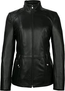 Zerimar Lederjacke für Damen | Lässige Lederjacke | Damenjacke | Lederjacke für Damen | Lederjacke für Damen | Lederjacke | Farbe Schwarz | Größe XXL von Zerimar