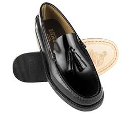 Zerimar Loafer Castellano Herren Leder | Lässige Loafer in Übergröße | Kastilisches Naturleder | Herrenmaske Mokassin | Farbe Schwarz Größe 49 von Zerimar