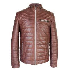 Zerimar Naturlederjacken | Lässige Winterjacken | Herrenjacke | Elegante Lederjacke | Gepolsterte Herrenjacken aus Leder | Farbe Brun | Größe XL von Zerimar