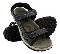 Zerimar Sandalen Damen | Sandalen Damen Trekking | | Sandalen Damen Trekking Leder | Sandalen Damen Sportlich | Wandersandalen aus Leder, Marineblau, 41 EU von Zerimar