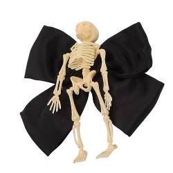 Skelett-Haarspange, Leichte, Lebendige Haarnadeln mit Schwarzer Schleife, Haarnadeln für Damen und Mädchen, Halloween-Kostüme, Party-Dekorationen (6109) von Zerodis