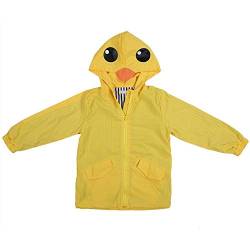 Zerodis Baby Enten Regenmantel Sommer Baby Mädchen Ente Wasserdichter Niedlicher Karikatur Hoodie Reißverschluss Leichter Regenbekleidung Mantel Outfit(90) von Zerodis