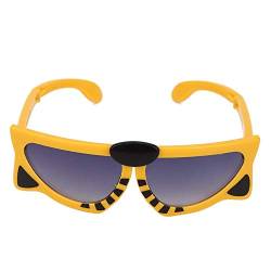 Zerodis Baby Sonnenbrille, tragbare faltbare Silica Gel Sonnenbrille Cartoon Tiermuster Sommer Brille Foto Prop Geschenk für Jungen und Mädchen 2 3 4 5 Jahre alt(#1) von Zerodis