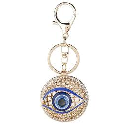 Zerodis Hamsa Evil Eye Amulett Schlüsselanhänger, Evil Eye Schlüsselanhänger für Viel Glück Türkisch Blau Evil Eye Amulett Schlüsselanhänger Charm Anhänger Schlüsselanhänger Zubehör von Zerodis