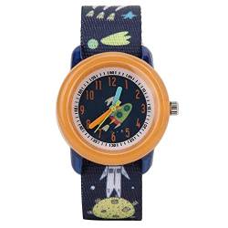 Zerodis Kinderuhr, wasserdichte elektronische Armbanduhr Cartoon Quarzuhr mit Bandarmband für Kinder Kleinkind Jungen Mädchen 2-13 Jahre alt(Orange) von Zerodis