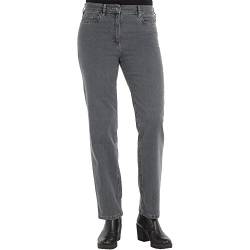 ZERRES Style GRETA – Bequeme, unsichtbaren Gummibund Jeanshose, Gerade geschnittenes Bein Farbe Dunkelgrau Größe 40 von Zerres