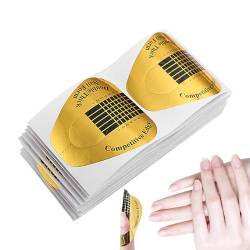 Nagelformen - Hufeisenförmige selbstklebende Nagelaufbauformen mit markierten Zahlen - Nagelformer für Acrylnägel, Nagelband für den professionellen Einsatz, Tipps zur Nagelverlängerung Zestvria von Zestvria
