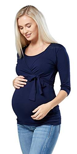 Zeta Ville - Damen Still Shirt Diskretes Stillen Top für Schwangere S-4XL - 458c (Marine, 38, M) von Zeta Ville Fashion