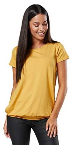 Zeta Ville - Zweilagiges T-Shirt Stillzeit Top Schwangere Kurzarm - Damen - 436c (Mustard, 42-44, XL) von Zeta Ville Fashion