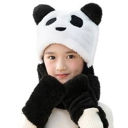 ZffXH Lustige Neuheit Thermische Tier Hut Weiche Winter Warme Plüsch Beanie Panda Bär Hut Für Kinder Und Erwachsene von ZffXH