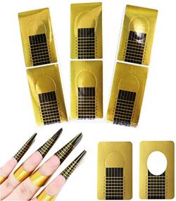 300 Stück Nagelschablonen Selbstklebende, Nagelformen für Gelnägel, Modellier Schablone für Gel-Nägel künstliche Nagel-Verlängerung von ZhaoCo