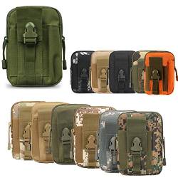 ZhaoCo Taktische Hüfttaschen, Nylon Militär Kompakt MOLLE EDC Handytasche Gürteltasche Beutel für Gadget-Dienstprogramm Camping Wandern Reise - Armeegrün von ZhaoCo