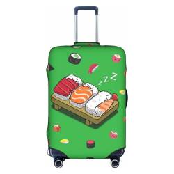 Zhengjia Bunte Buspalmen-Reisegepäckabdeckung, Koffer-Schutztasche, passend für 45,7 - 81,3 cm große Gepäckstücke, Schlafende Sushi, M von Zhengjia