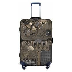 Zhengjia Cool Steampunk Gears Reisegepäckhülle, Koffer-Schutztasche, passend für 45,7 - 81,3 cm Gepäck, Steampunk-Mechanikgetriebe, S von Zhengjia