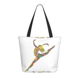 Zhengjia Desert Tote Bag für Damen – Stilvolle Schultertasche mit Reißverschluss für Arbeit, Strand, Reisen und Einkaufen, Eine Tänzerin, Einheitsgröße von Zhengjia