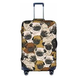 Zhengjia Geek Calculus Reisegepäckabdeckung, Koffer-Schutztasche, passend für 45,7 - 81,3 cm (18 - 32 Zoll) Gepäck, Imagen de Pug, L von Zhengjia