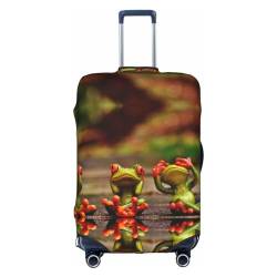 Zhengjia Geek Calculus Reisegepäckabdeckung, Koffer-Schutztasche, passend für 45,7 - 81,3 cm (18 - 32 Zoll) Gepäck, Lustige grüne Frösche, L von Zhengjia