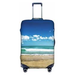 Zhengjia Good Vibes Only Reisegepäckhülle, Koffer-Schutztasche, passend für 45,7 - 81,3 cm Gepäck, Sandstrand, M von Zhengjia